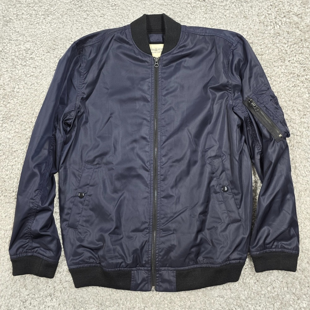 Denim & Supply Mens Navy Blue Utility Bomber Jacket Size M‎ Streetwear Techwear